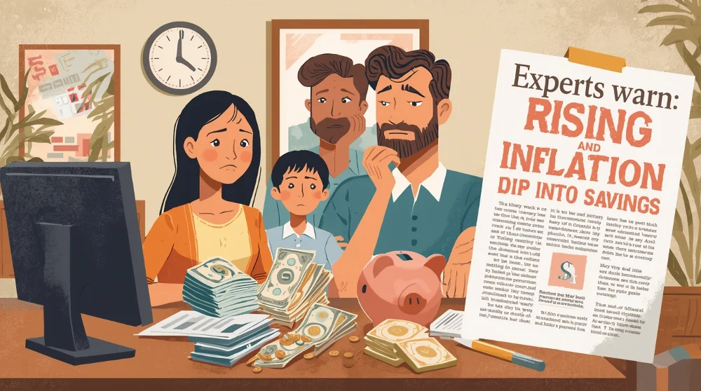 Experts Warn High Cost-of-Living and Persistent Inflation Are Driving Households to Dip Into Their Savings
